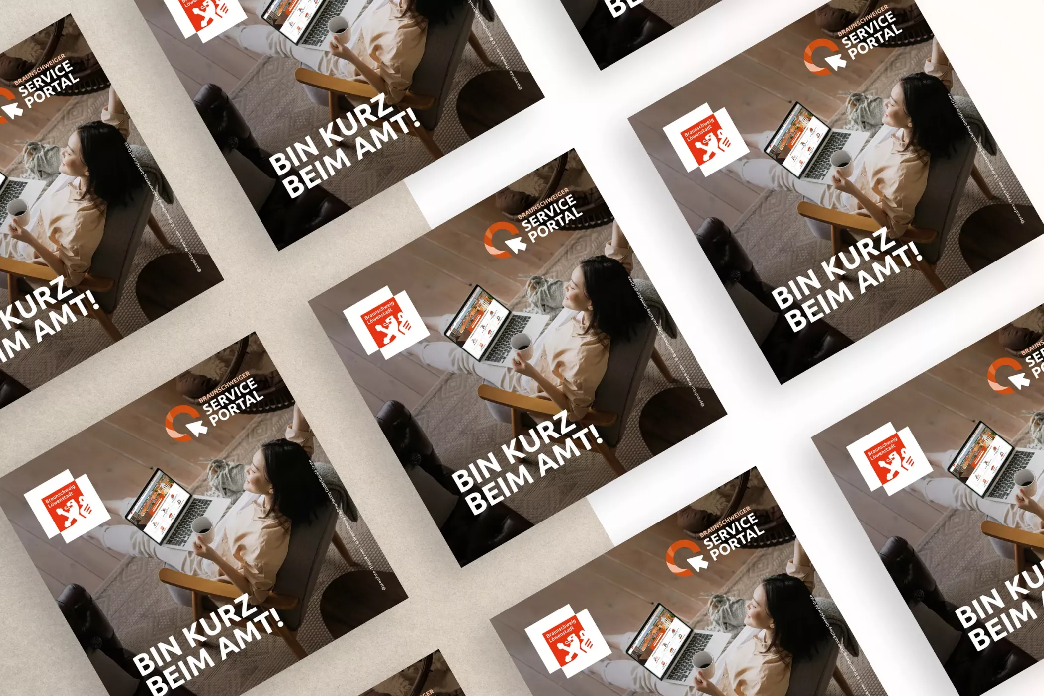 Ein Mockup zeigt eine Übersicht über das Motiv der Kampagne